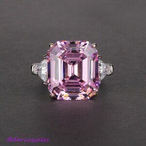 Sparkling 27 Carats Created Moissanite Wedding Rings